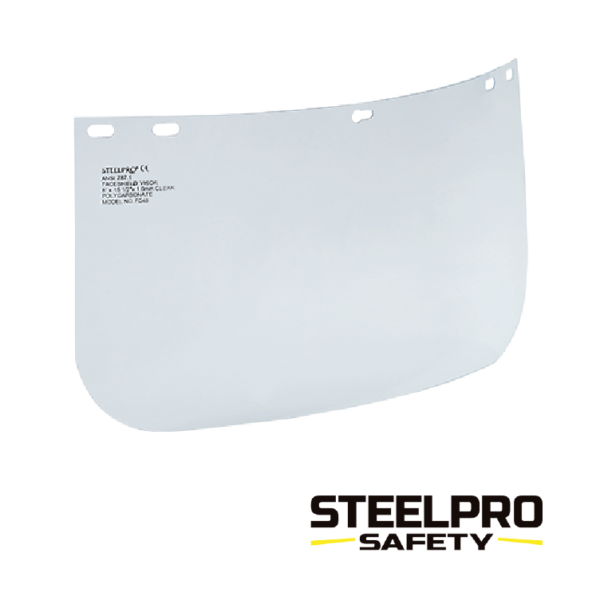 VISOR POLICARBONATO SIN RIBETE STEELPROO
