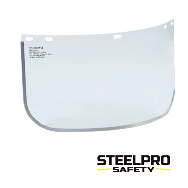 VISOR POLICARBONATO CON RIBETE STEELPROO
