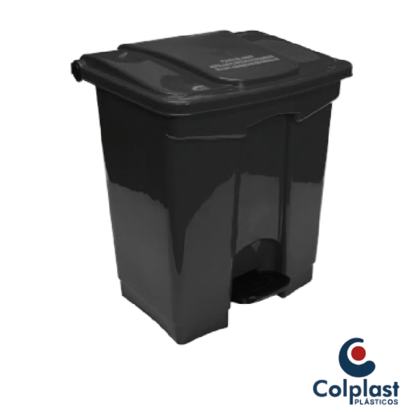 CANECA DE PEDAL RECTANGULAR DE 60 LITROS COLPLAST
