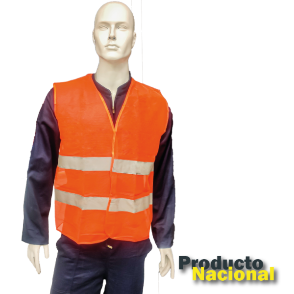 CHALECO SEGURIDAD FLUORESCENTE NARANJA